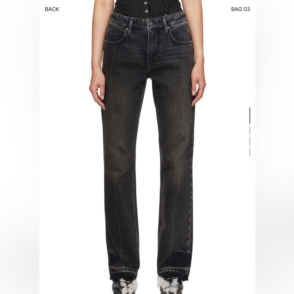 GUESS Women's Dark Gray Straight-Leg Jeans